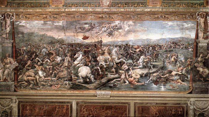 RAFFAELLO Sanzio The Battle at Pons Milvius